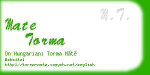 mate torma business card
